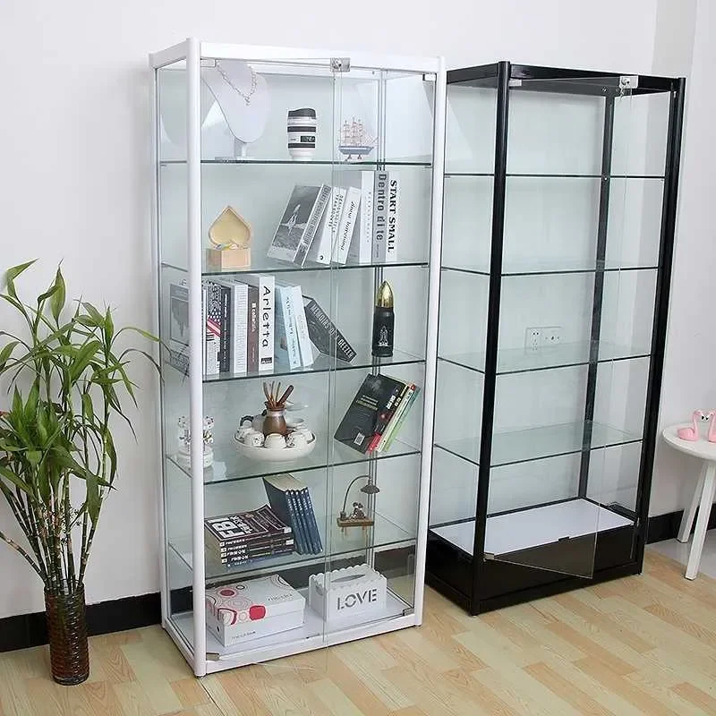 for Beauty Cosmetics Display Cabinet Car Boutique Model Crafts Showcase Transparent Glass Display Cabinet Crafts