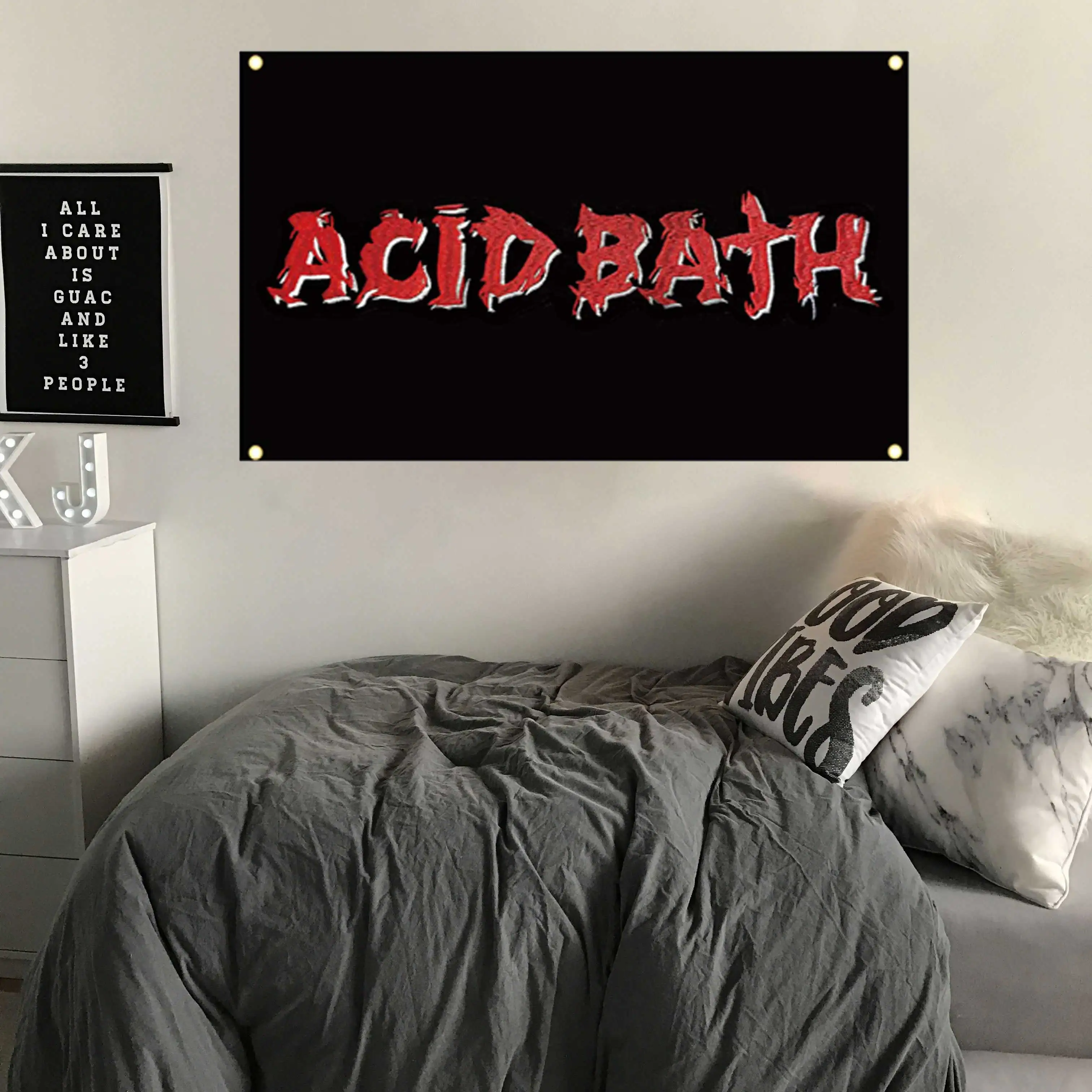 Acid Baths Flag Tapestry Pops Album Art Concert Banner Wall Hanging For Living Room Bedroom Dorm Deco