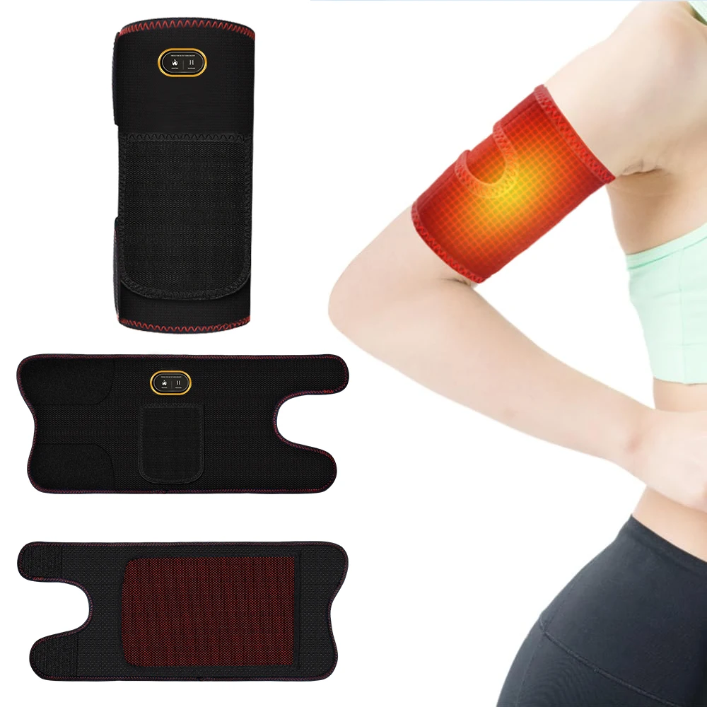 

Heating Arm Pad Vibration Massager 3 Temperature Levels Electric Heated Wrap for Arm Elbow Wrist Foot Leg Knee Muscle Relaxation