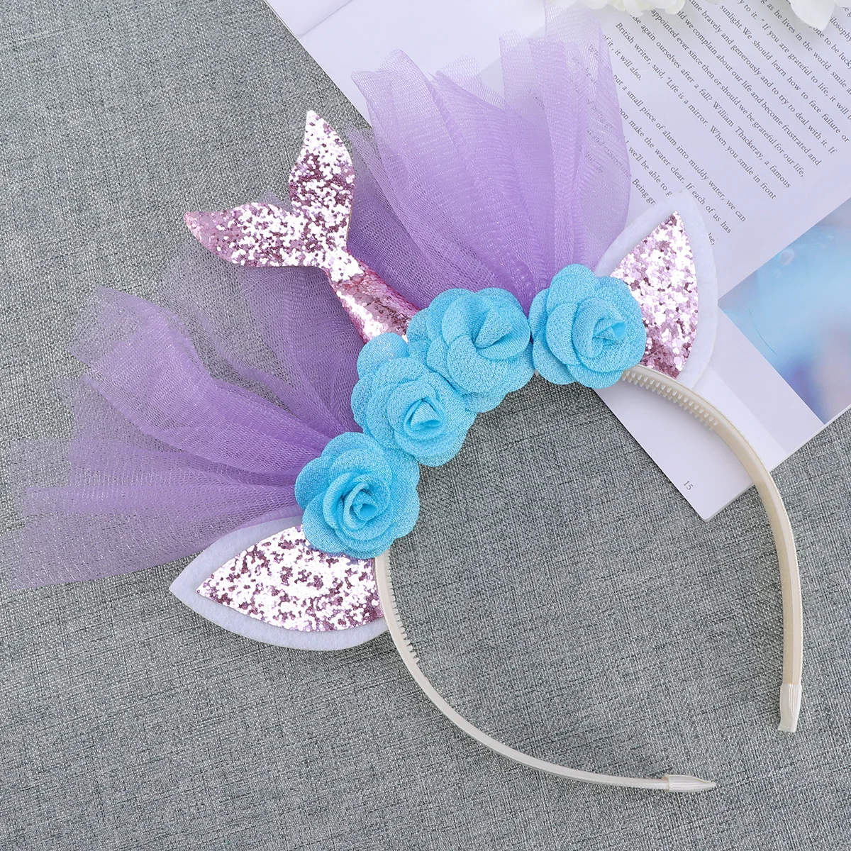 

Glitter Mermaid Hair Bands Non-Fading Lightweight Party Hair Hoop Costume Accessories Eye-Catching