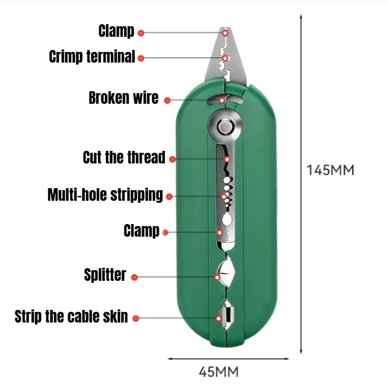 Electrician Pliers Wire Stripper, Cutter & Separator – Durable Sharp Tool for DIY Cable Repair, Easy To Use Wire Stripper Pliers image 2