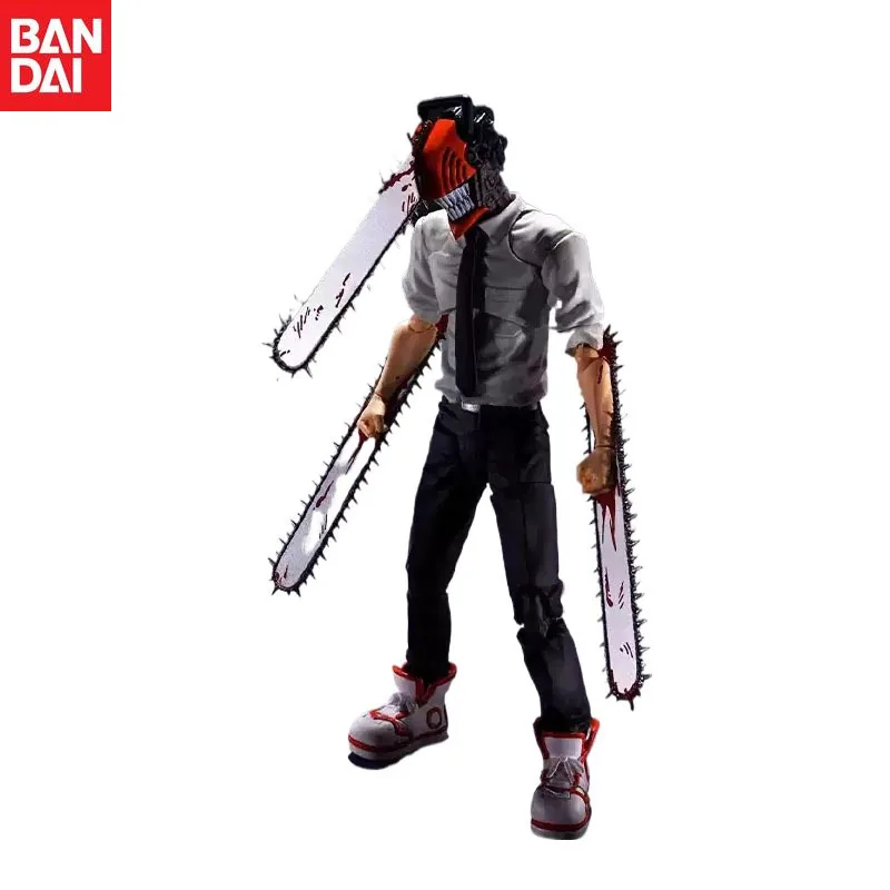 반다이 S.H.Figuarts TNT 독점판: 체인소맨 덴지 & 포치타 액션 피규어 세트 - 고도로 관절이 움직이는 수집품