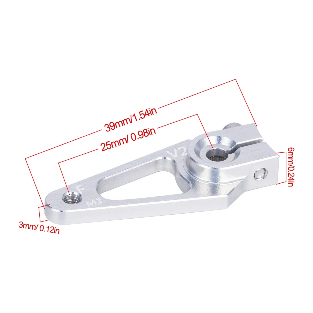 39mm M3 7075 Aluminum 25T Servo Horn Arm With Screws For Futaba New Hitec Servo 1/10 RC Car SCX10 Trx4 RC Airplane Parts