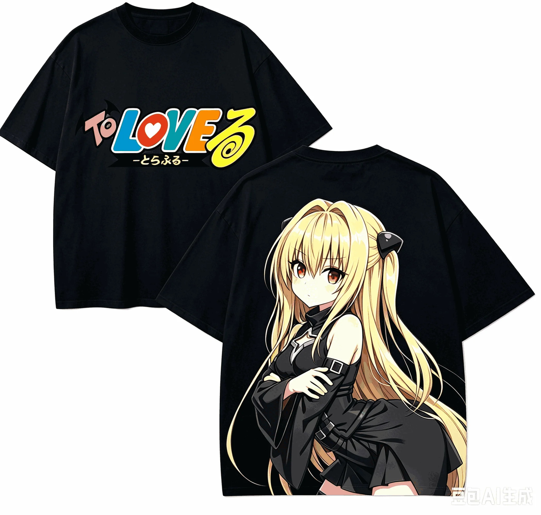 To LOVE-Ru Anime Lover T-shirt Harajuku Cotton New Model High Street Retro Fashion Unisex Oversized hot product Classic Couples