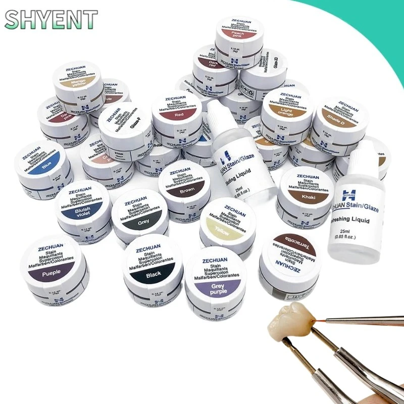 Dental glaze paste dyeing Universal kit zirconia porcelain modifier paste for dental lab crown restoration coloring supplies