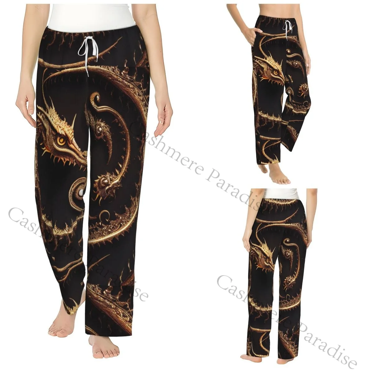 

Dragon Snapback Flannel Pajama Pants for Women Soft Warm Sleep Pants with Elastic Waistband