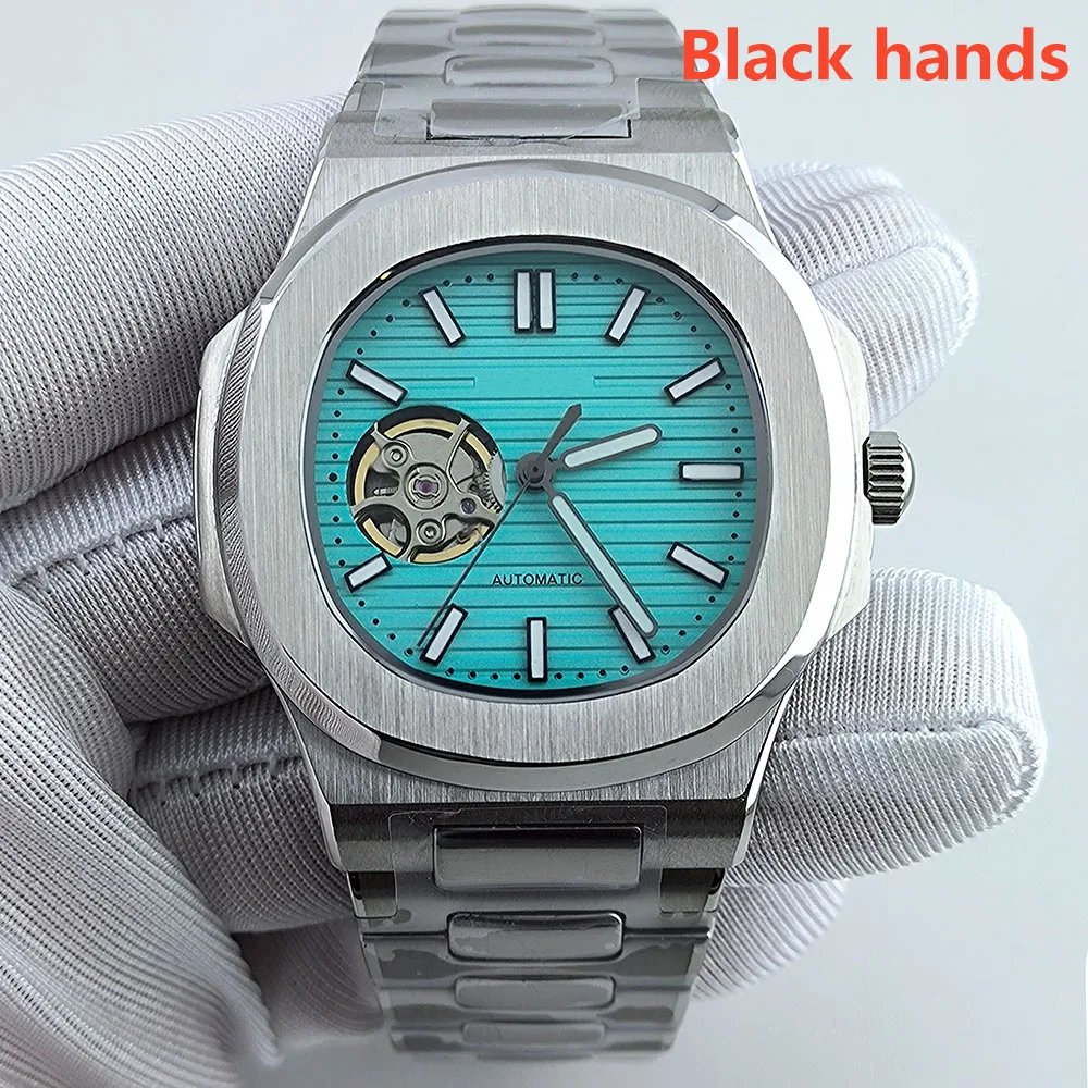 NH38 Case Nautilus Watch S logo Custom logo Men\'s Watch Stainless Steel Mechanical Watch Fit NH38 Sports Watch