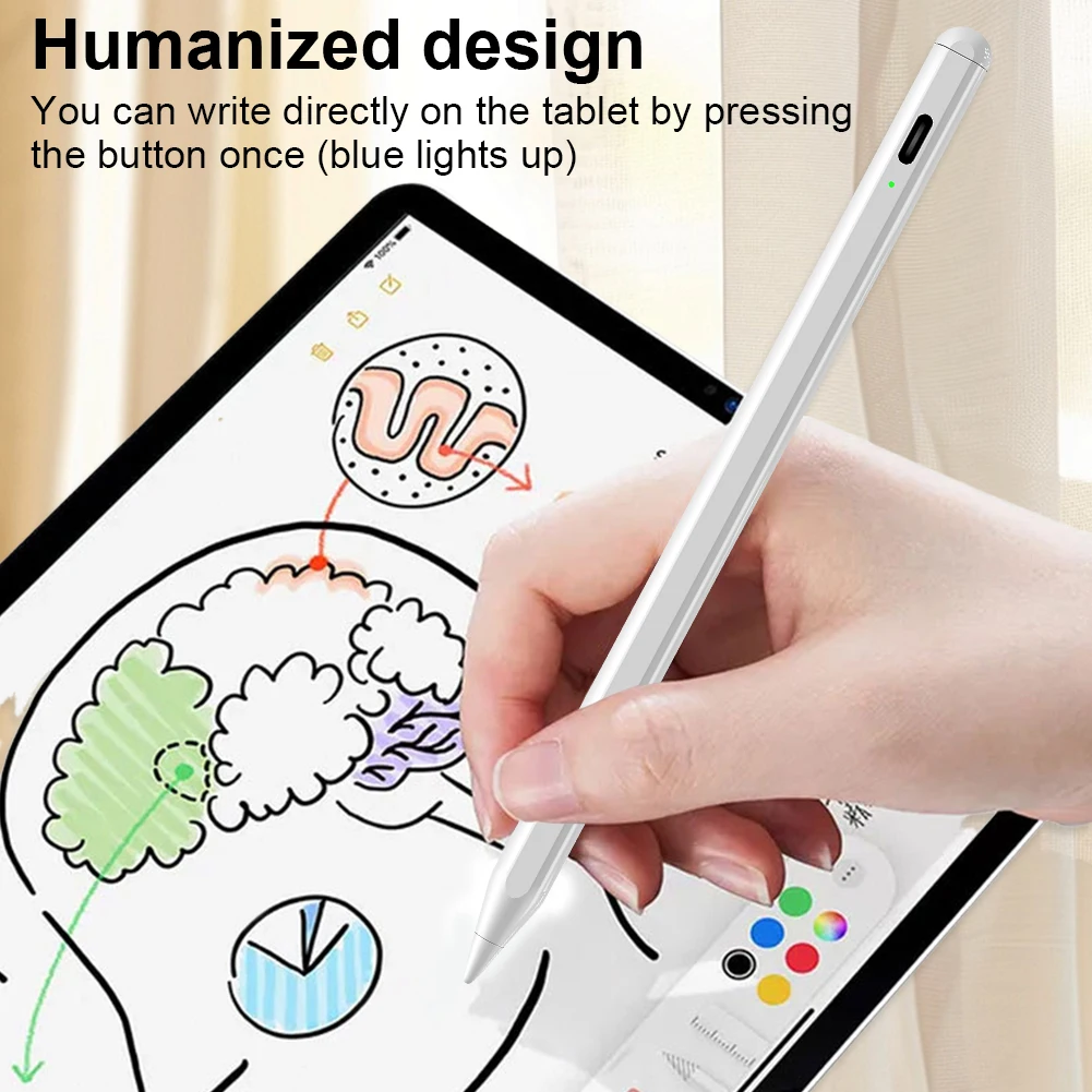Styluspen voor tabletpen met touchscreen Hoge precisie en gevoeligheid met magnetische adsorptie voor Android/iPhone/iPad-tablets