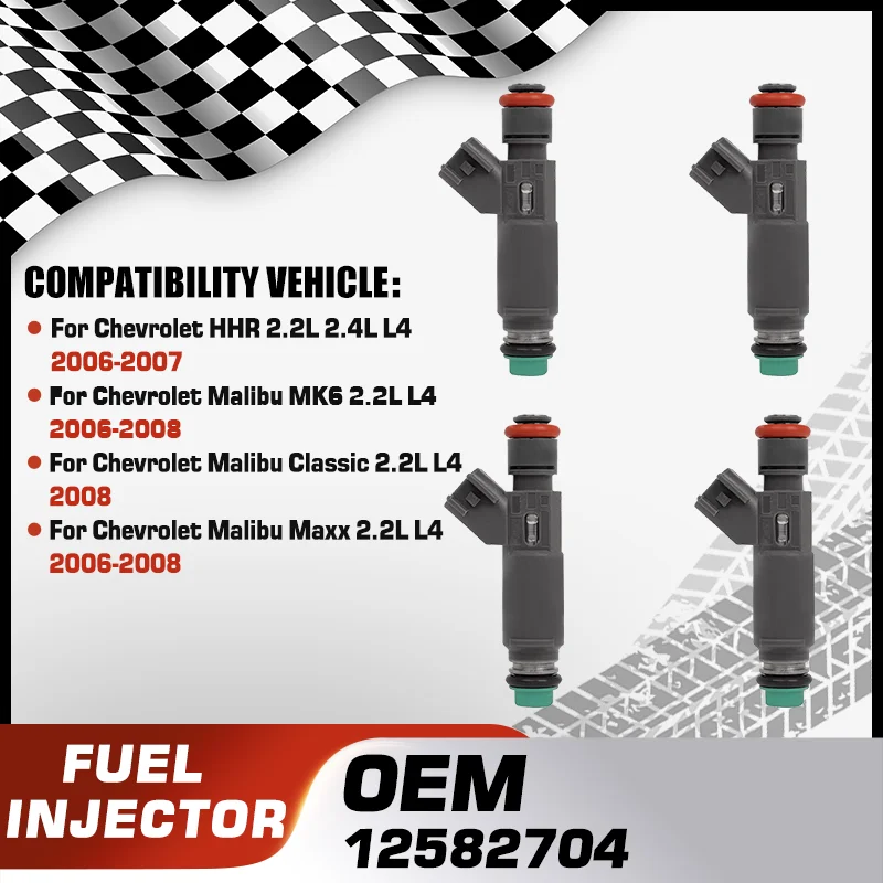 

Fuel Injectors For Chevrolet HHR 2006-2007 Chevrolet Malibu MK6 2006-2008 Chevy Malibu Classic 2008 Chevy Malibu Maxx 2006-2008