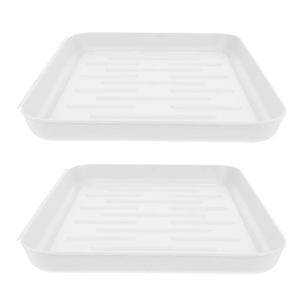 

2 шт. пластиковых противоскользящих многофункциональных поддонов-органайзеров для автомобиля, багажника, прихожей, для хранения обуви, кормления животных и тапочек