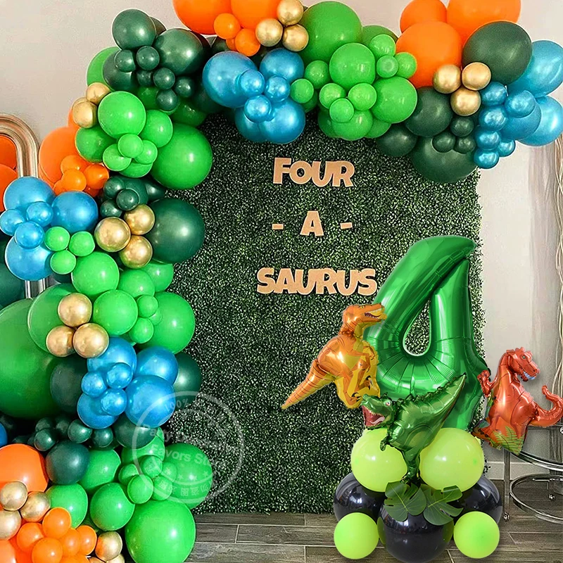 Dinozaur Happy Birthday Garland Banner Roar Dino Party Balloons Jungle Animal Safari 1st Kids Birthday Party Decoration Supplies — zdjęcie 6