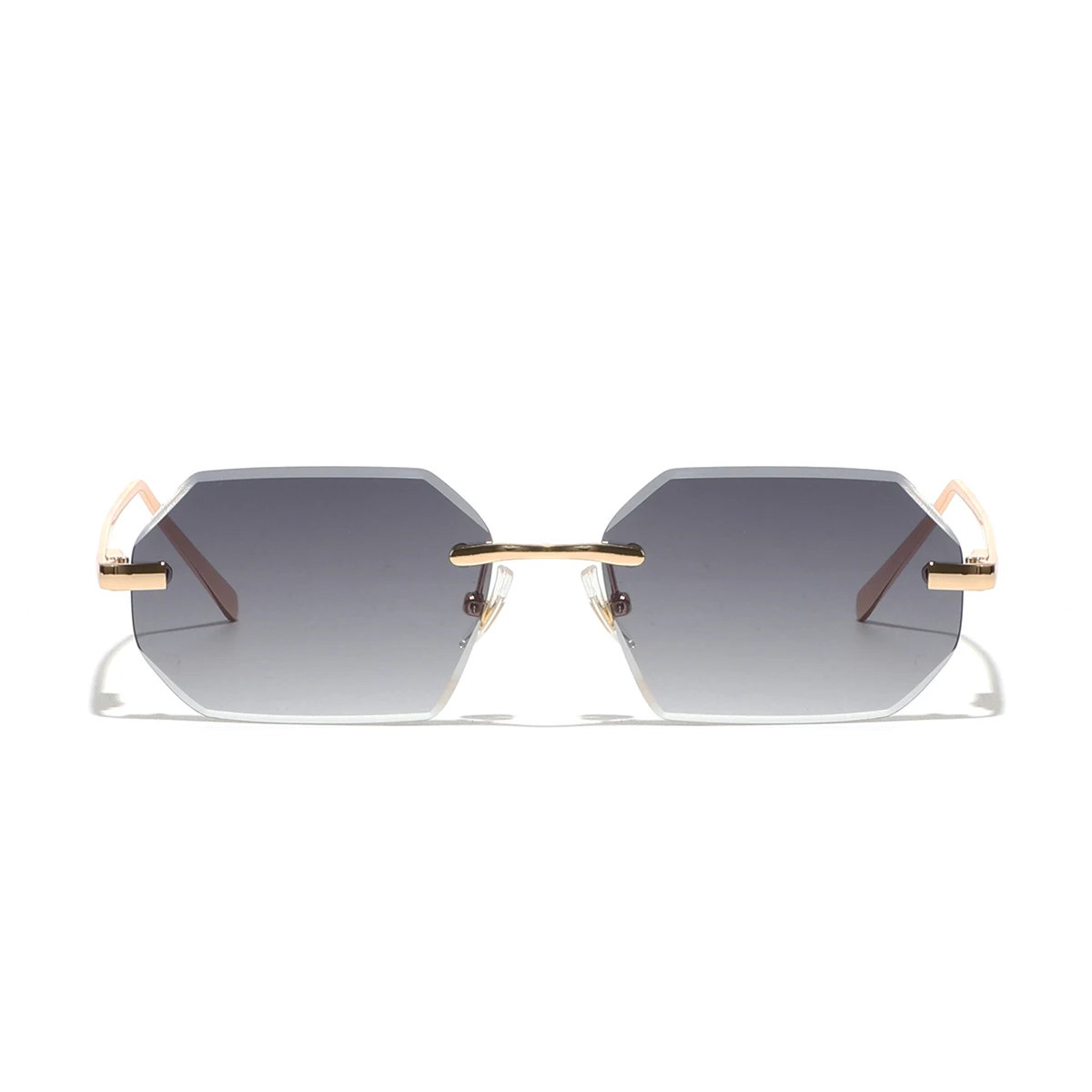 

Ruiao Sunglasses Men Brand Designer Fashion Rimless Sun Glasses Shades Diamond Cut Lens Ladies Frameless Metal Eye glasses