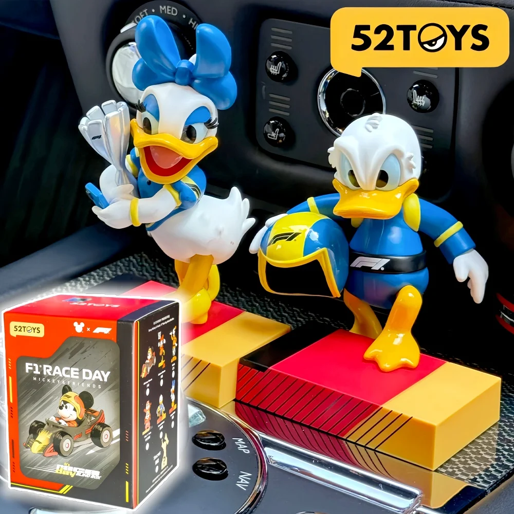 Original 52toys Mickey Family F1 Race Day Series Überraschungsbox Anhänger Niedliche Figur Puppe Deko Geschenke