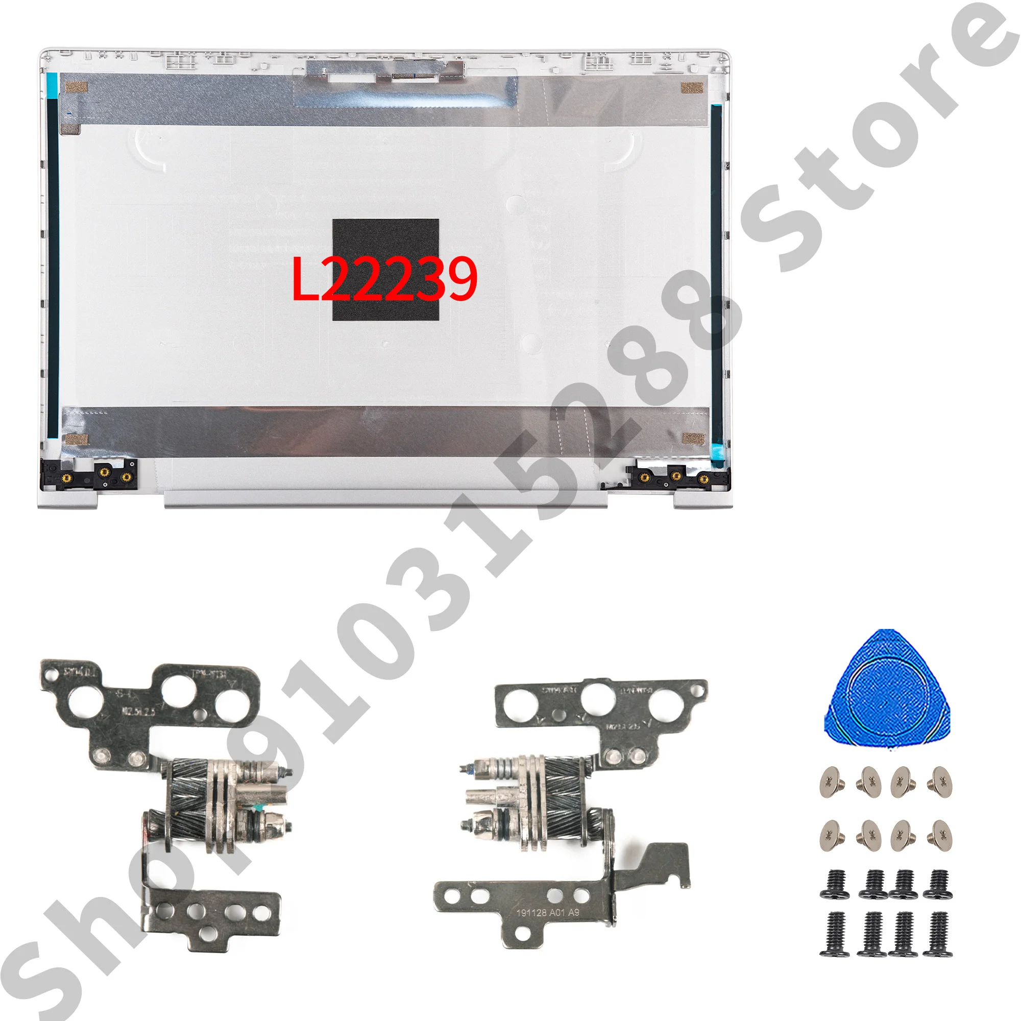 LCD Back Cover+Hinges For Pavilion 14 X360 14-CD 14-CD1055CL TPN-W131 Top Lid Silver L22250 L22239 14inch