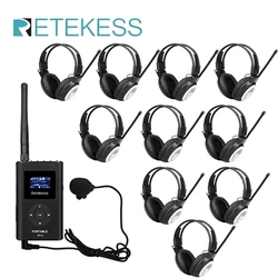 RETEKESS 0.3W FT11 FM Transmitter 10pc TR101/TR104 Headphone MP3 Broadcast Radio Transmitter Tour Guide System Meeting Church