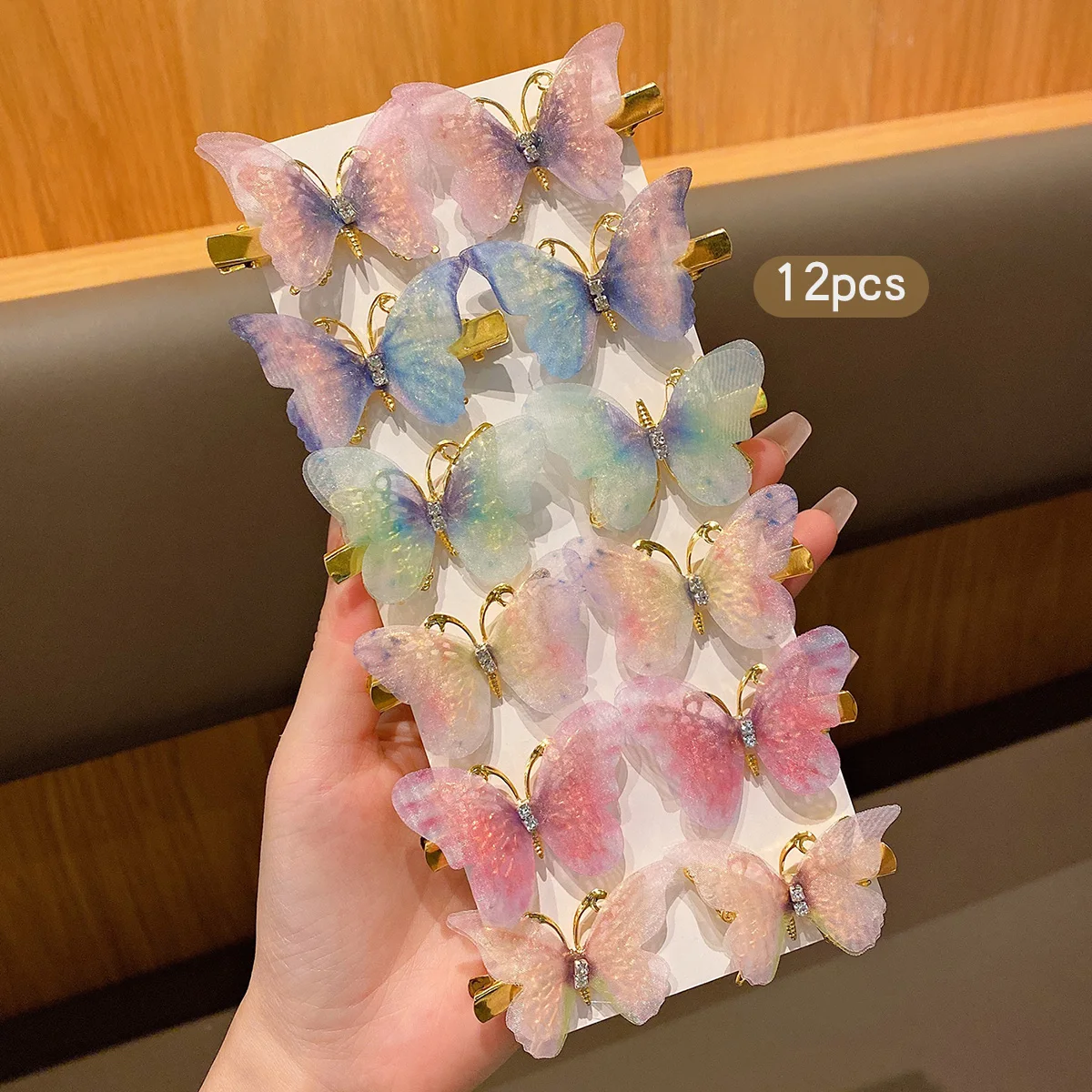 

12 Sweet Wind Butterfly Hair Clips Cute Hair Clips Suitable for Daily Use Hair Accessories