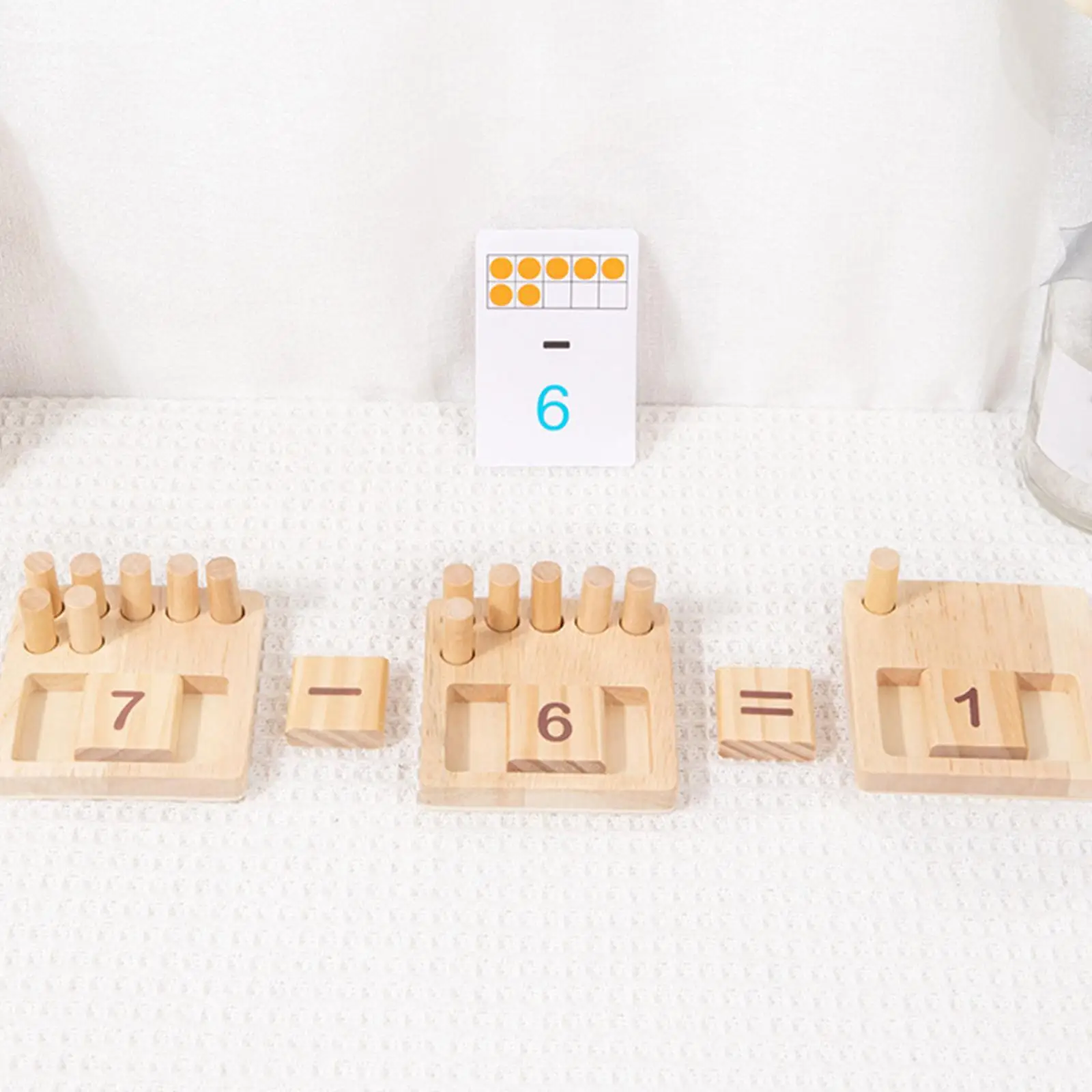 Wooden Montessori Toys Educational Toy Math Toy Enlightenment Toys Wood Counting Rods with Cards for Children Birthday Gifts