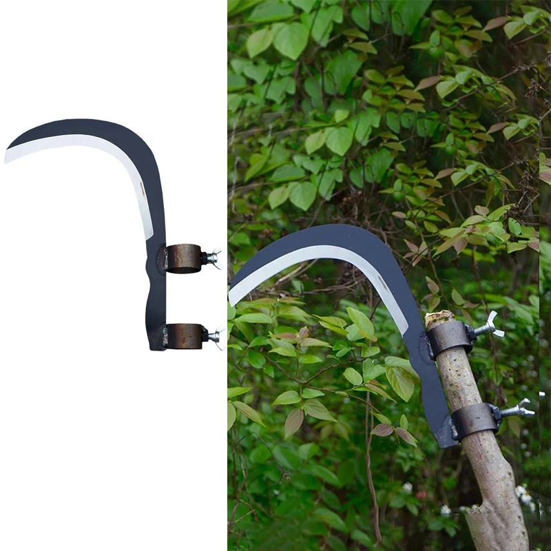 Multifuntional Portable Grass Sickle Cutter Head Wheat Lawn Mower Gardening Grass Weeding Knife Farm Scythe Sickle Garden Tools