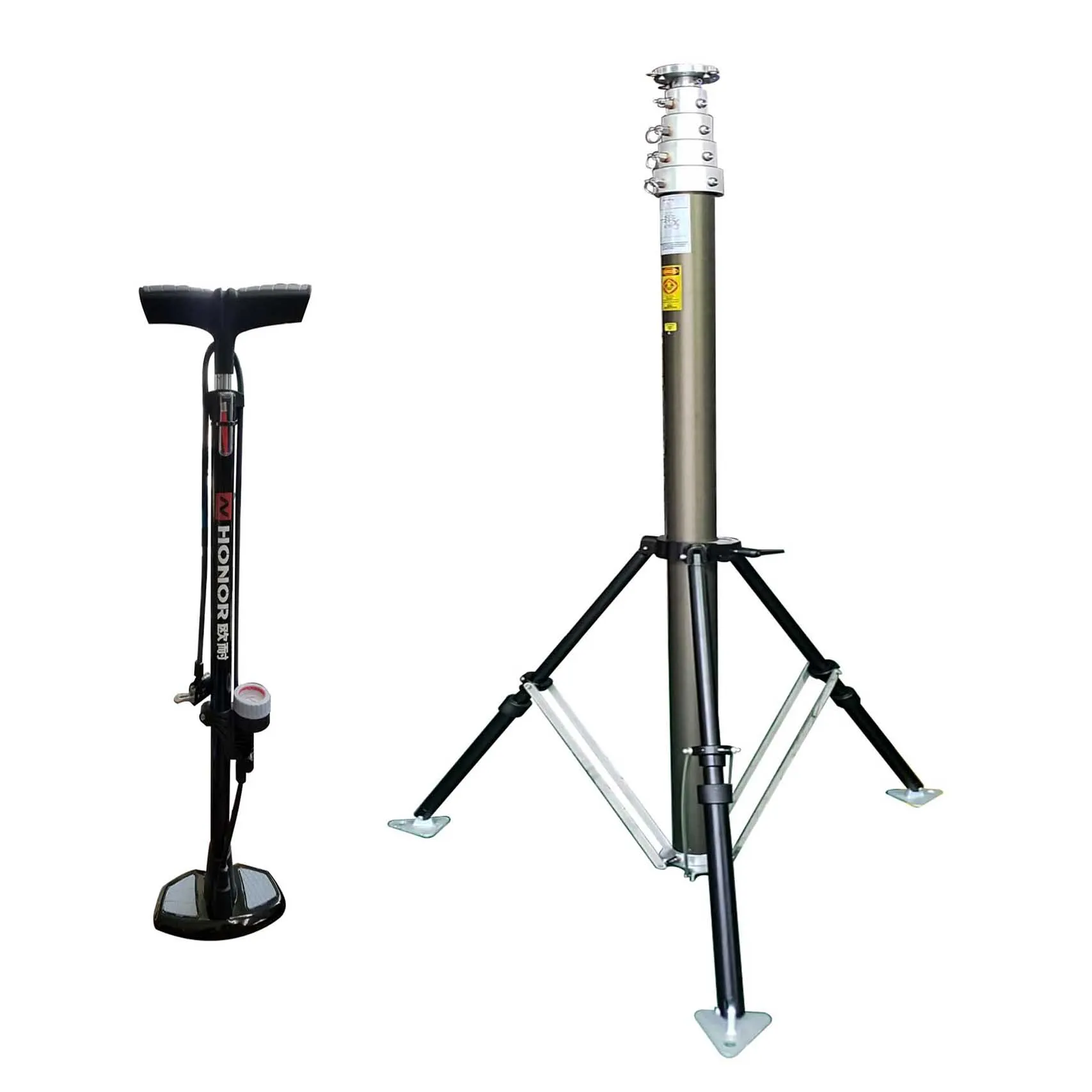 Good Price Manual Operation Hand Pump Self-locking Pneumatic Telescopic Aluminum Alloy Masts CE Certified 20kg Load Capacity