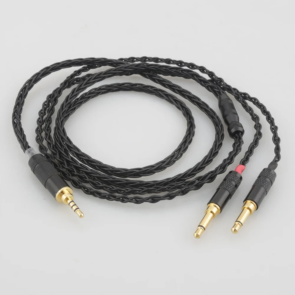 Audiocrast 8 النوى 2.5/3.5 مللي متر/4.4 مللي متر XLR 4pin ذكر كابل ترقية متوازن لسماعة دينون AH-D7200 AH-D5200 d9200