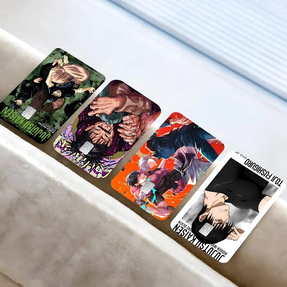 Jujutsu Kaisen Fushiguro Toji Diy Credit Debit Card Sticker Party Sticker Decoration Waterproof Small Chip Card Skin Sticker
