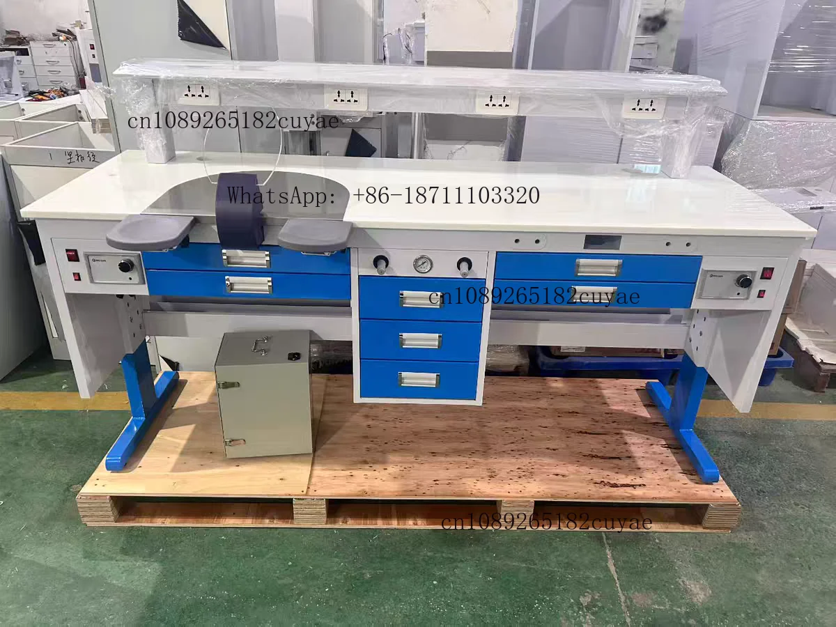 Full Set Custom Layout Dental Laboratory Furniture Combined Desk for Complete Dental Restoration Factory