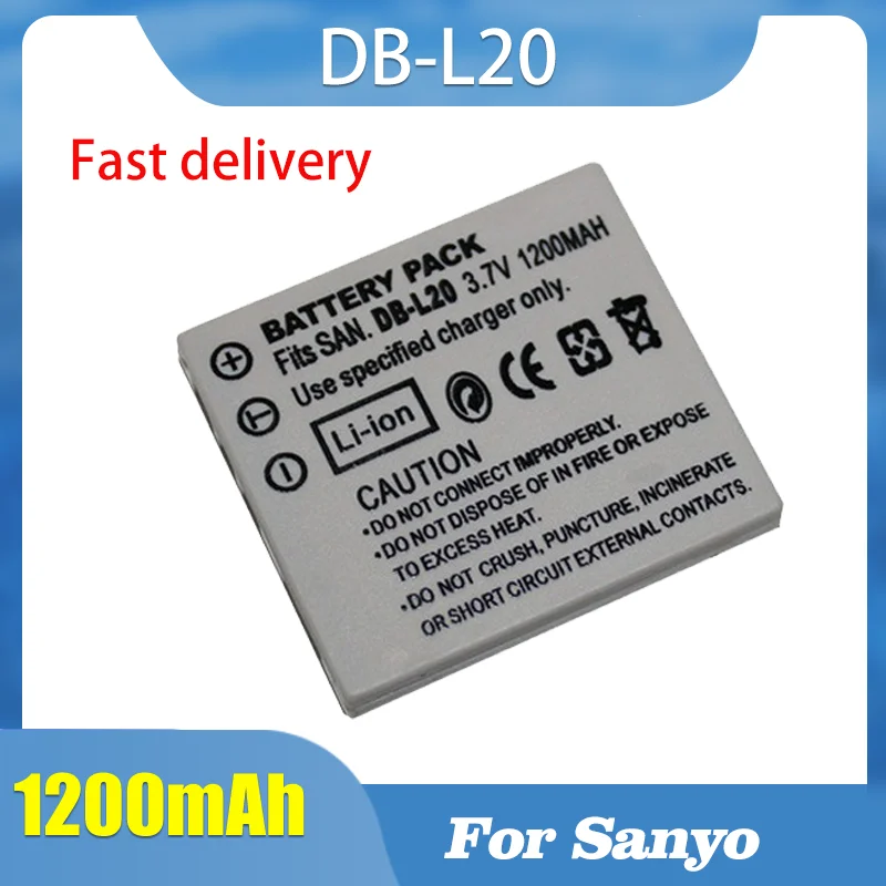 DB-L20 DB-L20AU DB-L20A Battery + AC Charger for Sanyo Xacti VPC-C4V CG9 C1 CA6OR CA65 CA8 CA9 CG6 CG65 E1 E2 E6