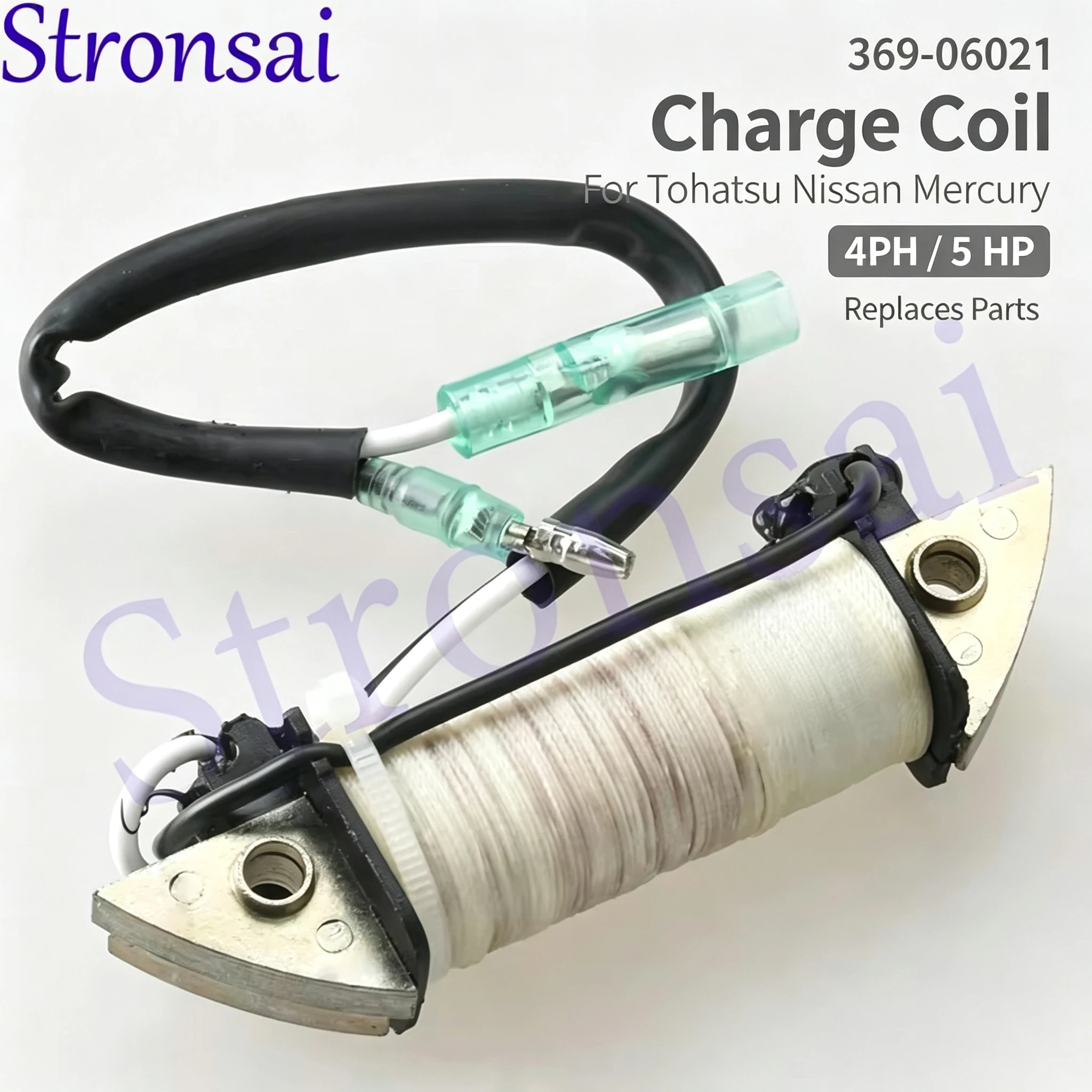 Boat Engine Charge Coil 369-06021 For Tohatsu Nissan Mercury 4HP 5HP M NS 369-06021-0 T5-05000200 Accessories Replaces Parts