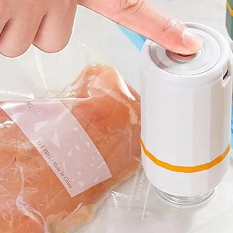 AT02-Mini Vacuum Sealer Portable USB Electric Air Pump Sealer Plastic Bag Handheld Vacuum Sealer Home Packaging Machine