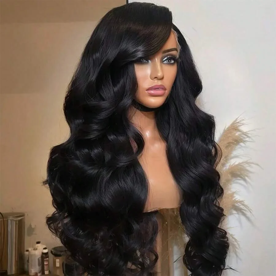 

28 Inch Body Wave Lace Front Wigs Human Hair Pre Plucked 13x4 HD Lace Frontal Wigs Human Hair 200 Density Glueless Wigs