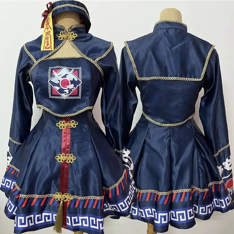 زي زومبي أنثوي لطيف للهالوين، زي تنكري للمسرح بطراز قديم مستوحى من الألعاب الصينية القديمة، زي تنكري للنساء لعب الأدوار