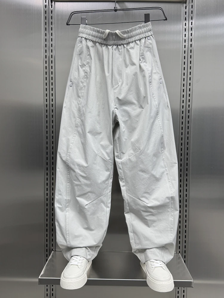 Pantaloni casual a gamba dritta slim fit Faionable da uomo autunno inverno sottili e versatili pantaloni a gamba larga con coltello da sartoria 3D