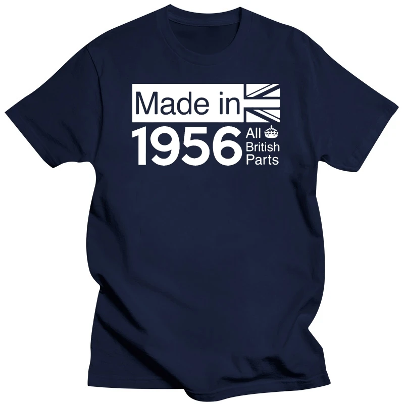 1956 British Parts - 60th Birthday - Mens T-Shirt - 13 Colours - Gift - Present Print T Shirt Mens Short Sleeve Hot Tops Tshirt