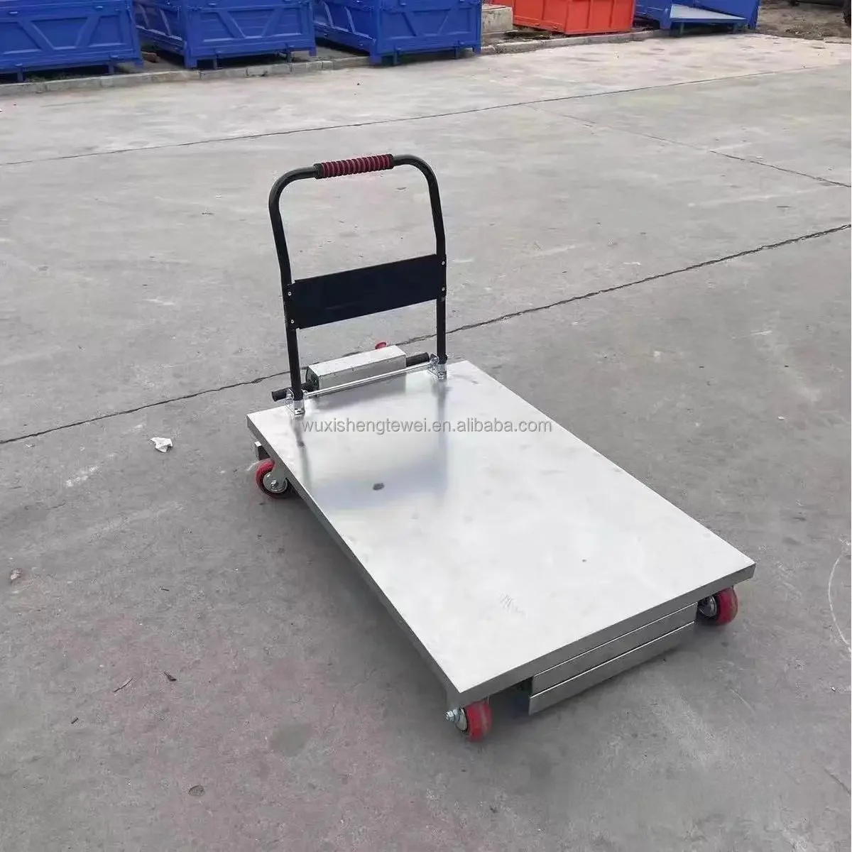 Folding Portable Hydraulic Handcart Electric On-board Handling Loading and Scissor Lift of Goods Flatbed Truck Ximu Leke Truck
