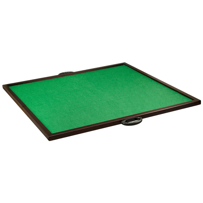 Lightweight Folding Solid Wood Mahjong Table, Portable Household Game Desk for Home Entertainment and Travel