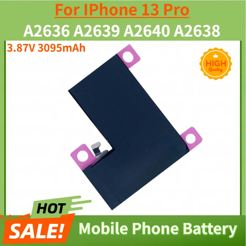 3.87V 3095mAh Battery for IPhone 13 Pro A2636 A2639 A2640 A2638 Mobile Phone High Quality Replacement Battery