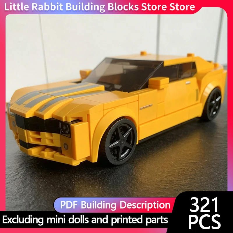 Speed Racing Car Model MOC Building Bricks American Muscle Car Modular Technology Holiday Gifts Assemble Toys Suit Ideal Gift