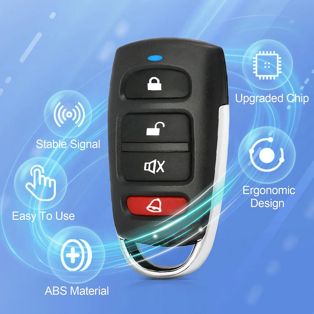 Universal 433.92MHz Duplicator Remote Control Garage Door Opener Remote 4 Button Replacement Door Remote for Gadgets Car Home