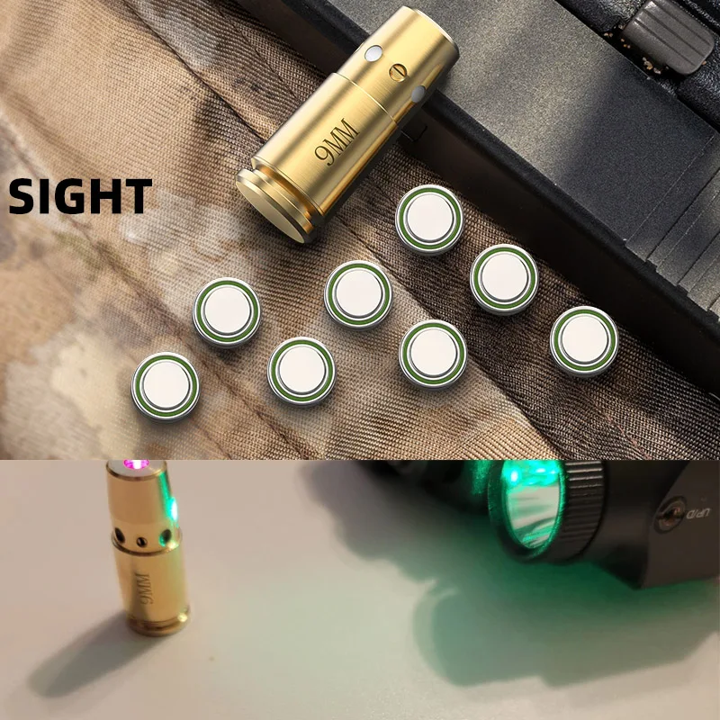 

9mm Bore Sight Red Beam Boresighter with Extra Batteries Alignment Tool for Outdoor Shooting Hunting