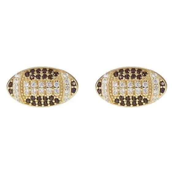 

Rugby Stud Earring S925 Silver Earrings Plated 14k Gold Earrings dor Women Men Gift For Fans