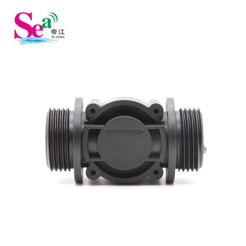 SEA DIJIANG DN25 G1'' Thread 2-60LPM DC24V Waterproof Turbine Water Flow Sensor OEM Customizable Plastic