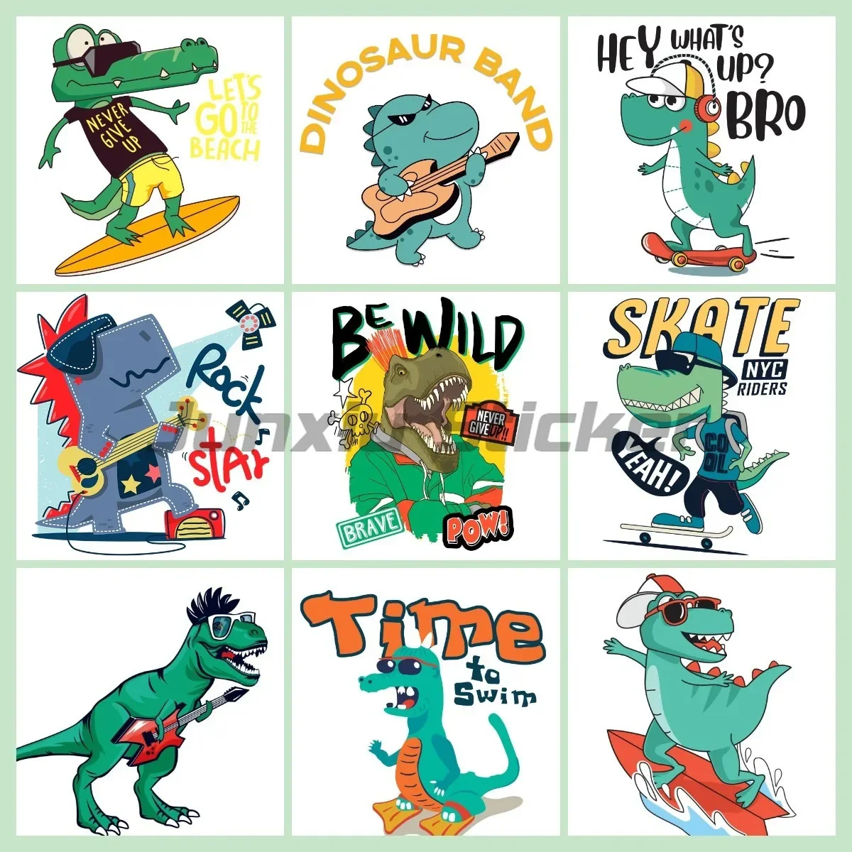 

Personalized Funny Dinosaur Sticker Vinyl Truck Laptop Car Window Vinyl Helmet Wall Book Stickers Customizable