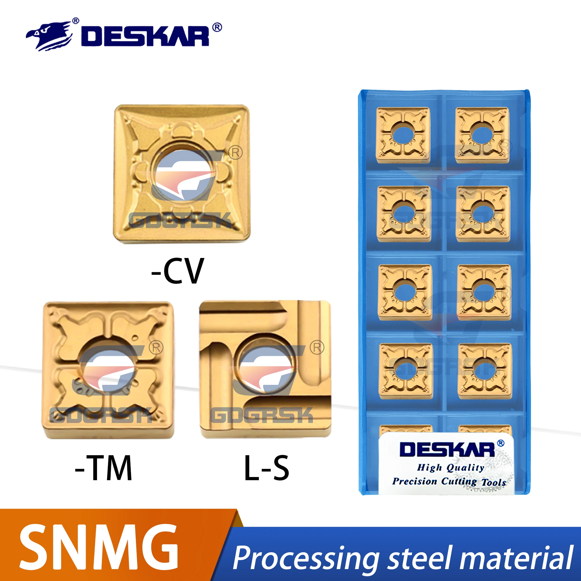 

DESKAR 100% оригинальные лезвия для токарных станков SNMG120408-TM L-S SNMG190612-CV LF9018 Режущие инструменты для наружного круга из нержавеющей стали