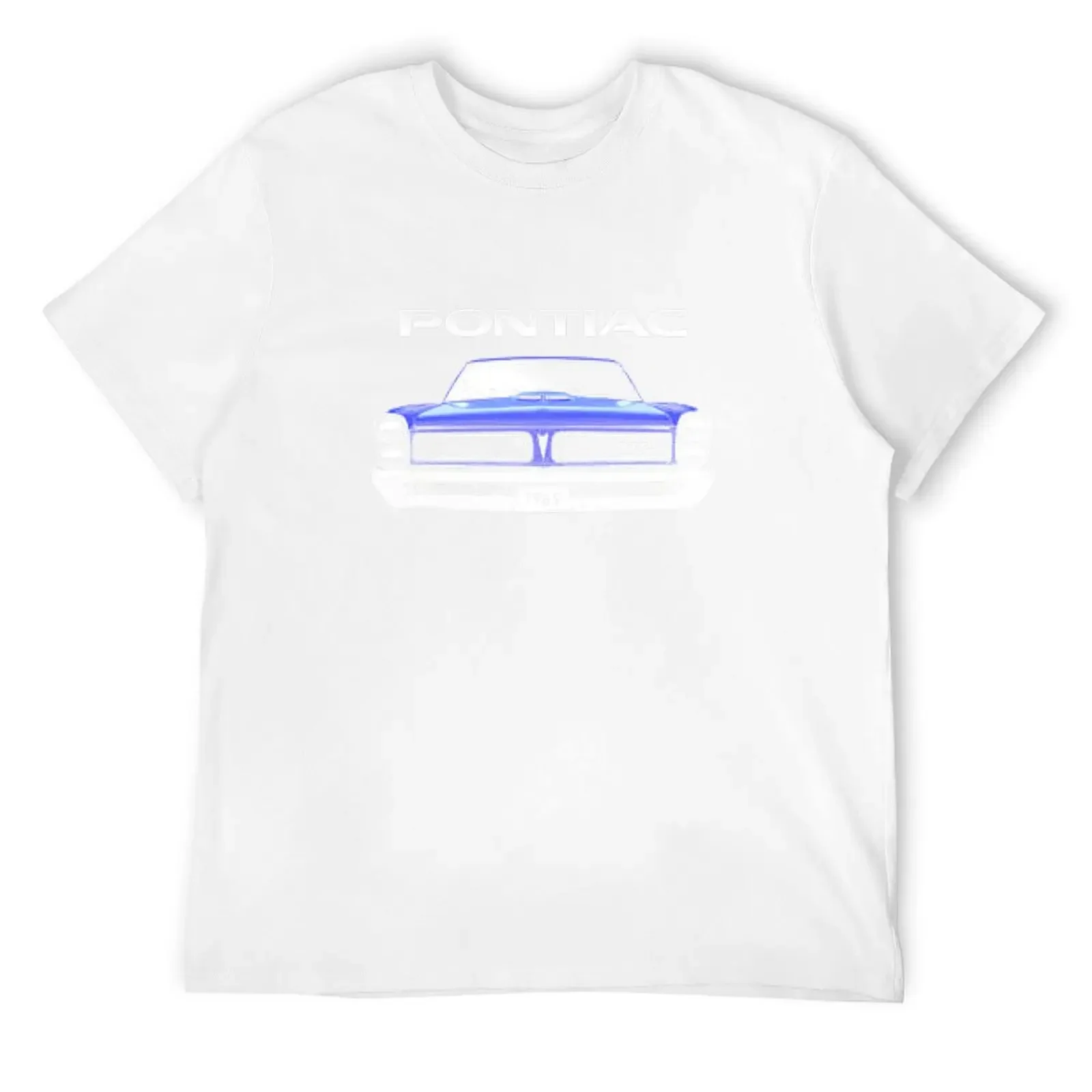 

1965 Pontiac GTO Front Blue T-Shirt korean fashion designer shirts croswit shirt man fruit of the loom mens t shirts