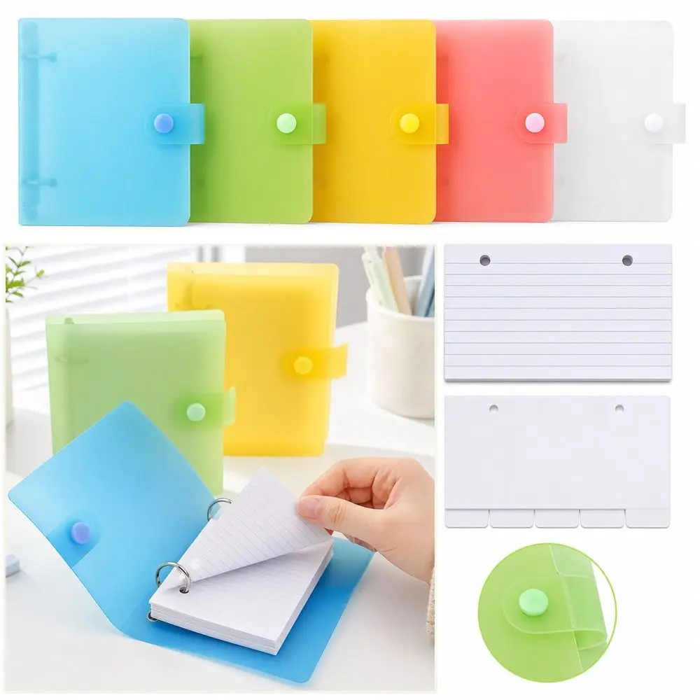 New Double Hole Loose Leaf Memo Binder Macaron Color Horizontal Line Vocabulary Notebook DIY Hand Account Book Note Taking