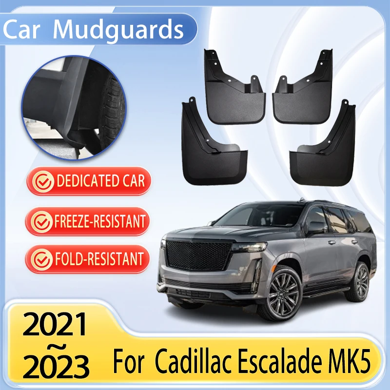 

Автомобильные брызговики, детали для Cadillac Escalade GM T1XL 2023 2022 2021, брызговики, расширители крыльев, автомобильные грязевые аксессуары