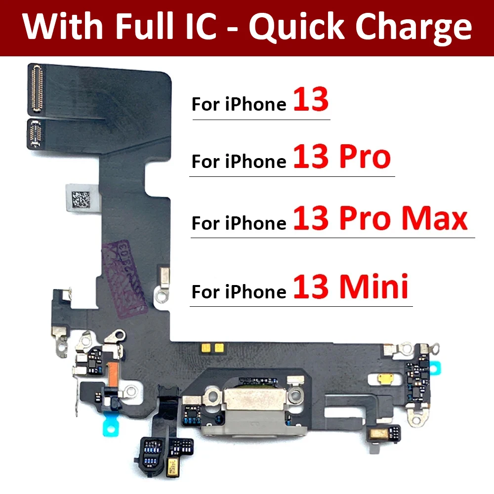 

New For iPhone 13 Pro 13Pro Max Mini USB Port Charger Dock Plug Connector Charging Board FLex Cable Mic Microphone Board