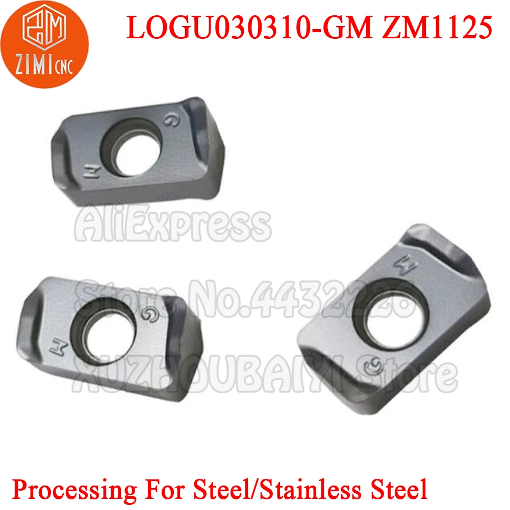 LOGU030310-GM ZM1125 LOGU030310 GM LOGU 030310 GM Nhanh Thức Ăn 2 Mặt Carbide Xay Miếng Dụng Cụ Quay Rau Cho MFH Dao Cắt