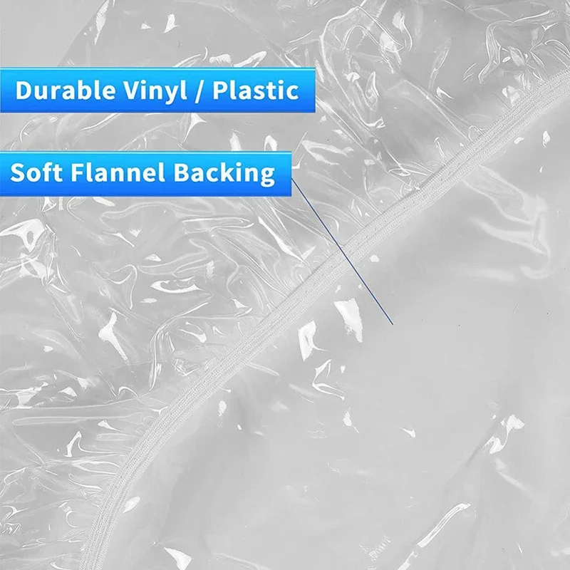 Protector de mantel redondo de PVC, cubierta de mesa de vidrio suave, impermeable para sala de estar, cocina