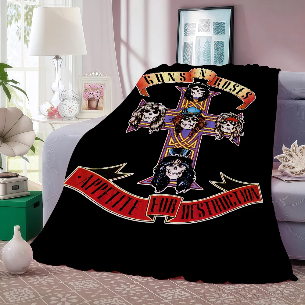 Band G-Guns N-N' R-Roses Blanket Soft and Skin Friendly For Couch Bed Napping Bedspread All Seasons Comforter